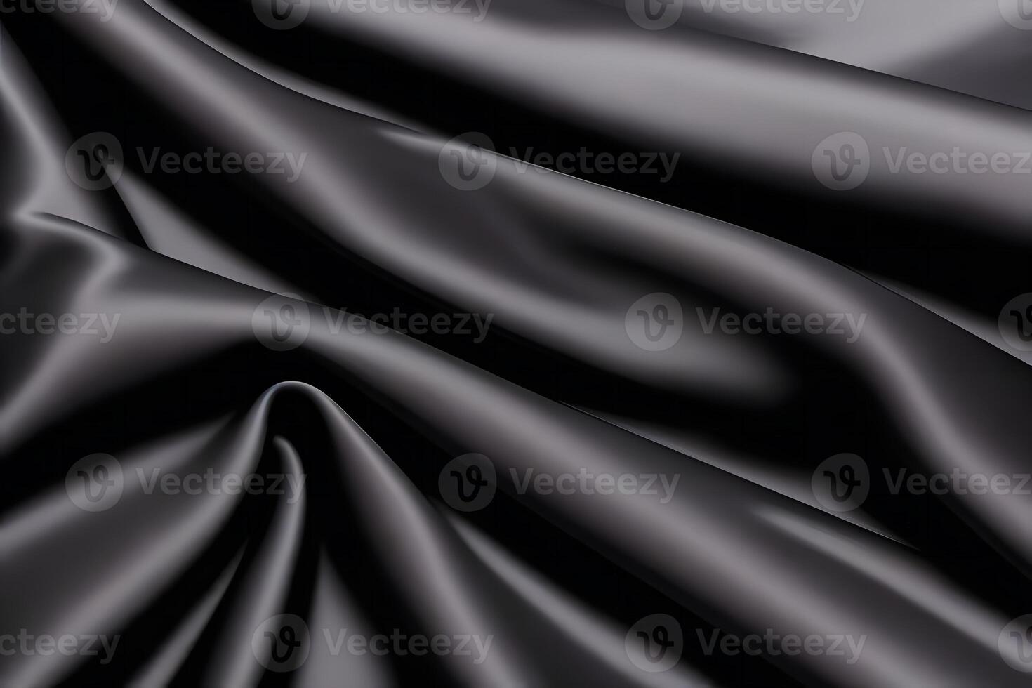 Elegant Draped Black Satin Fabric Texture Background.. Background.. photo