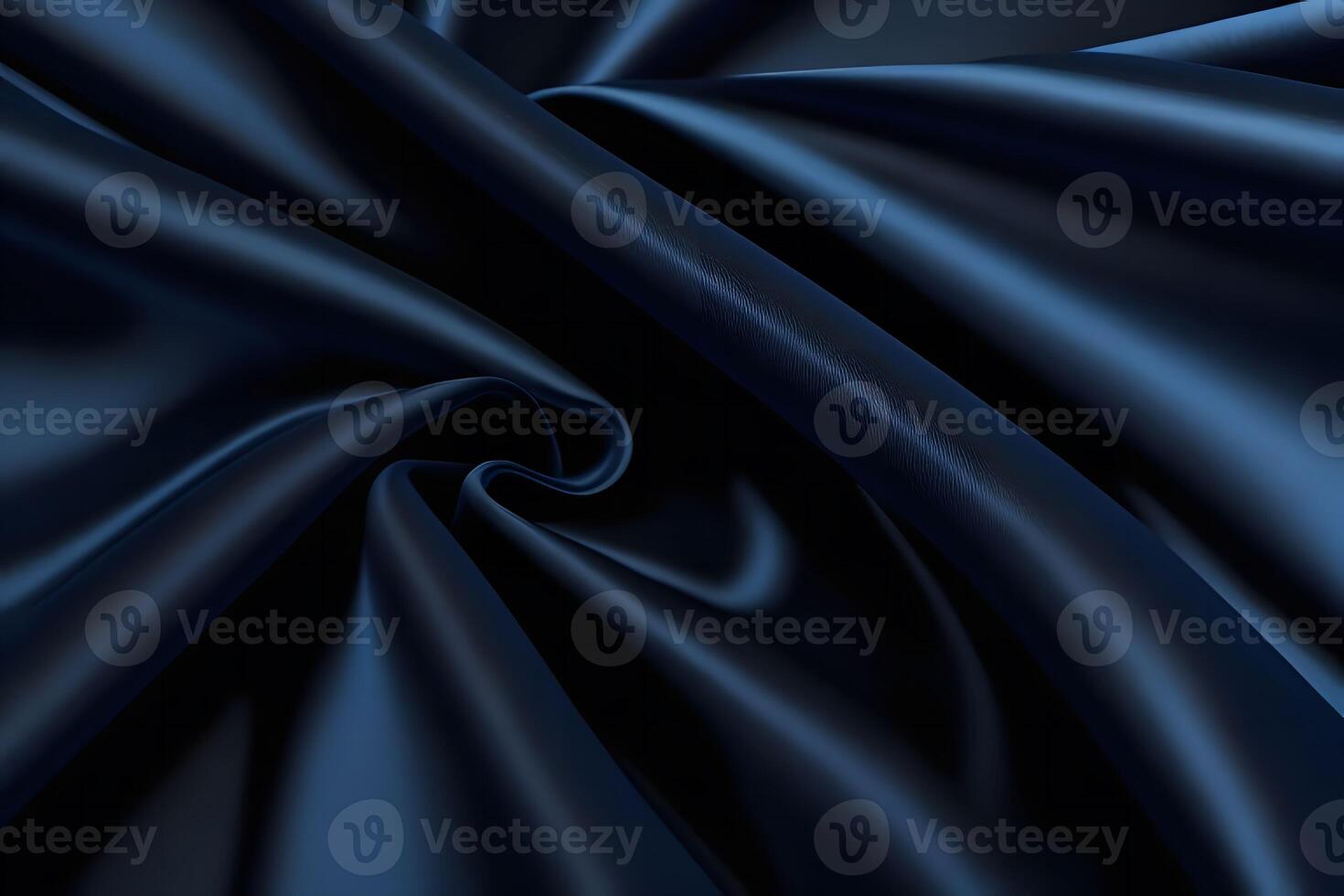 Midnight Blue Satin Drape Luxurious Texture for backgroundfor backgroundand Deep Color photo