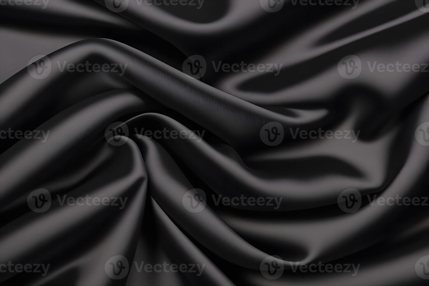 Elegant Black Satin Drapery A Study in Texture for backgroundfor backgroundand Light Background. photo