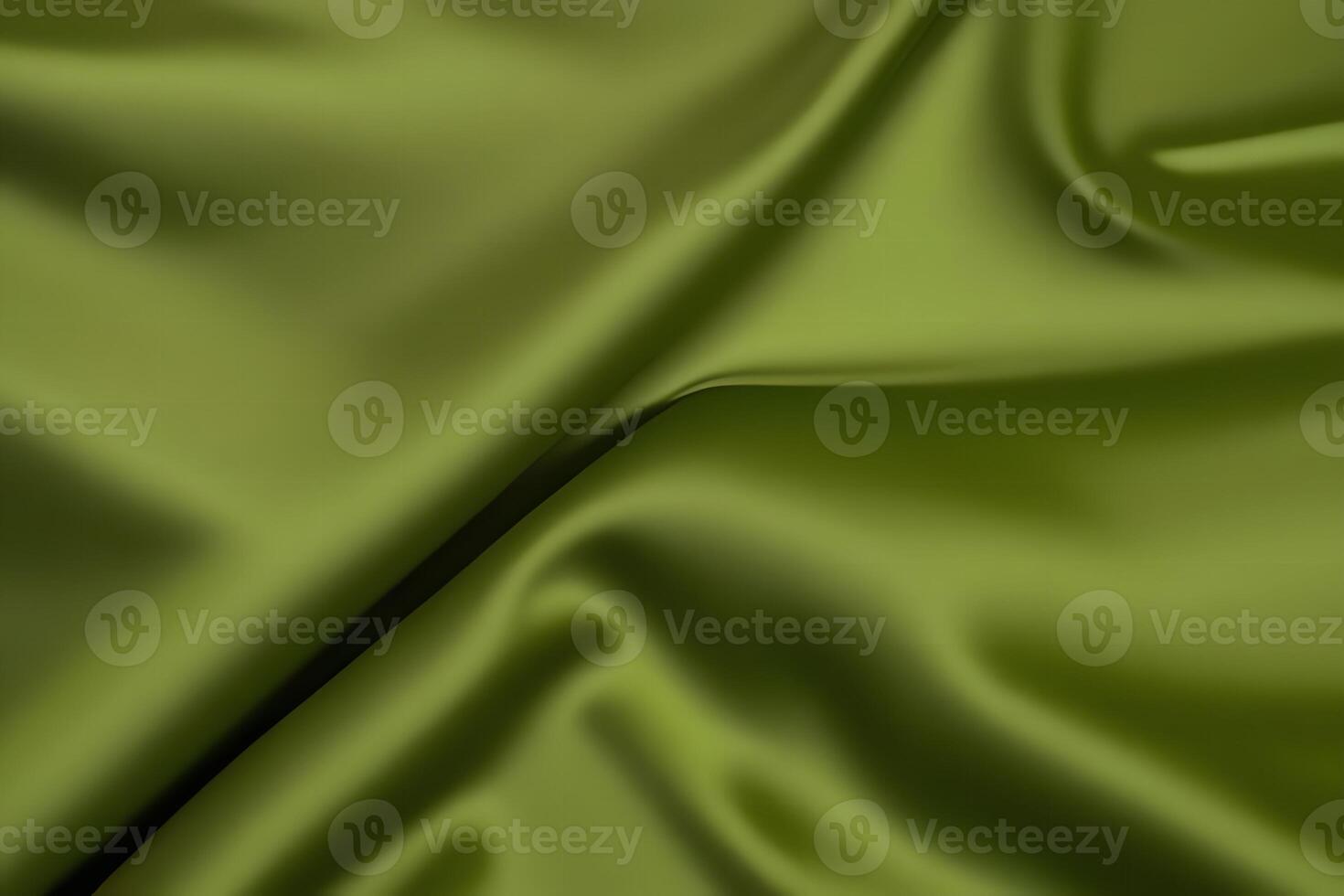 Olive Green Satin Fabric Texture for backgroundfor backgroundLuxurious Drape and Smooth Surface. photo