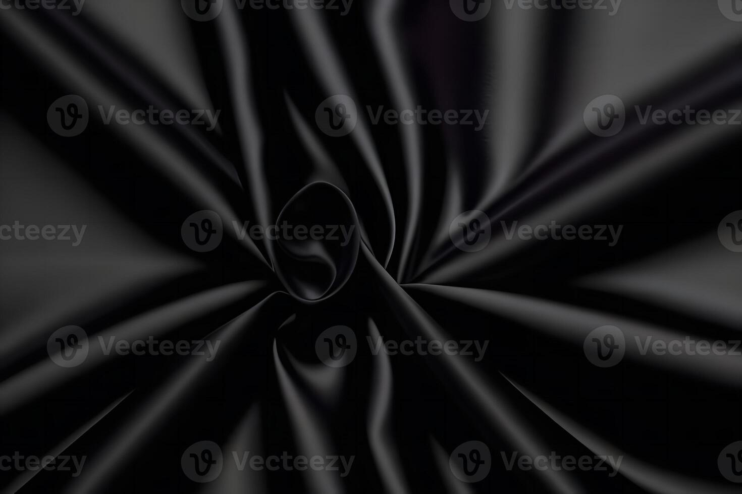 Elegant Black Silk Fabric Draped Texture photo