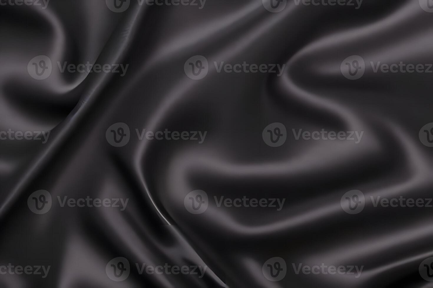 Elegant Draped Texture of Black Silk Fabric in the Background photo