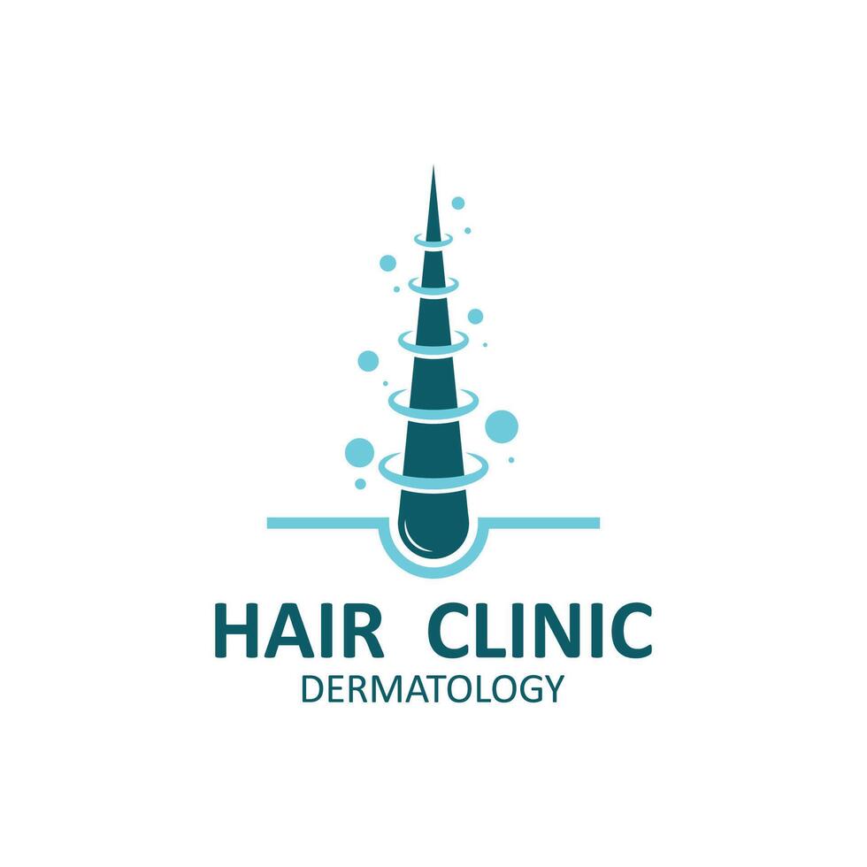 clinic hair care logo vector