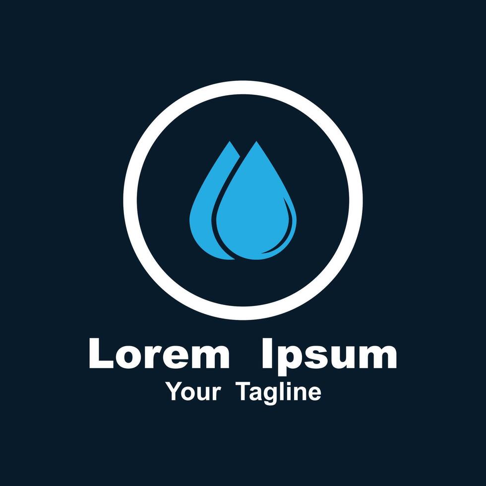 water drop logo icon vector