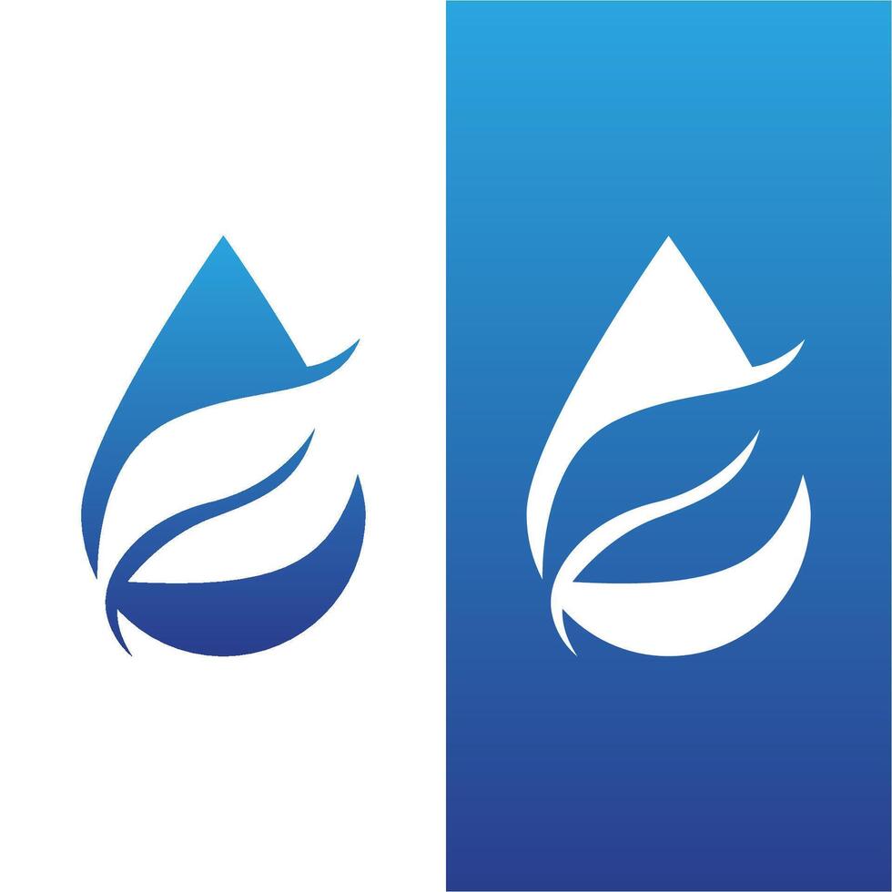 set of blue water drop logo icon vector