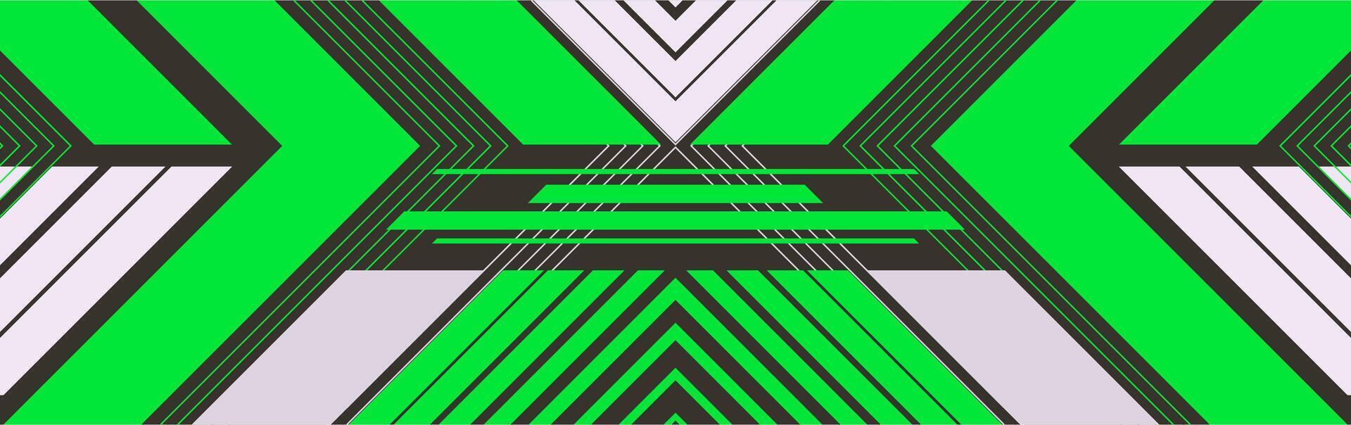 Green background with geometric lines, modern futuristic design vector