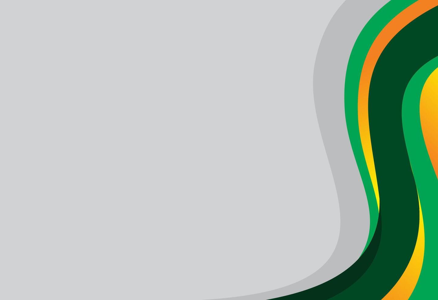 Modern Abstract Wave Design with Green and Yellow Accents vector