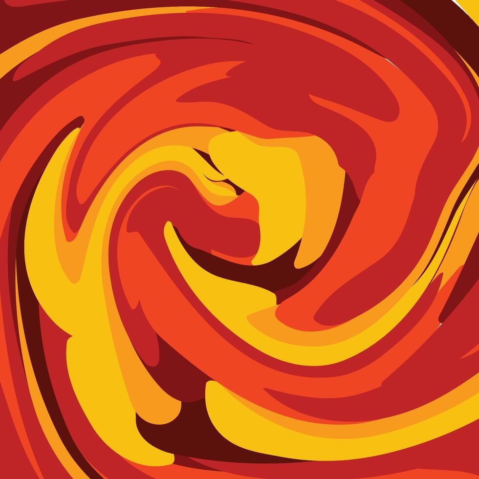 Vibrant abstract artwork showcasing swirling vortex patterns in warm red and yellow tones, evoking a sense of energy, creativity, and movement. Perfect for expressive, and bold conceptual visual vector