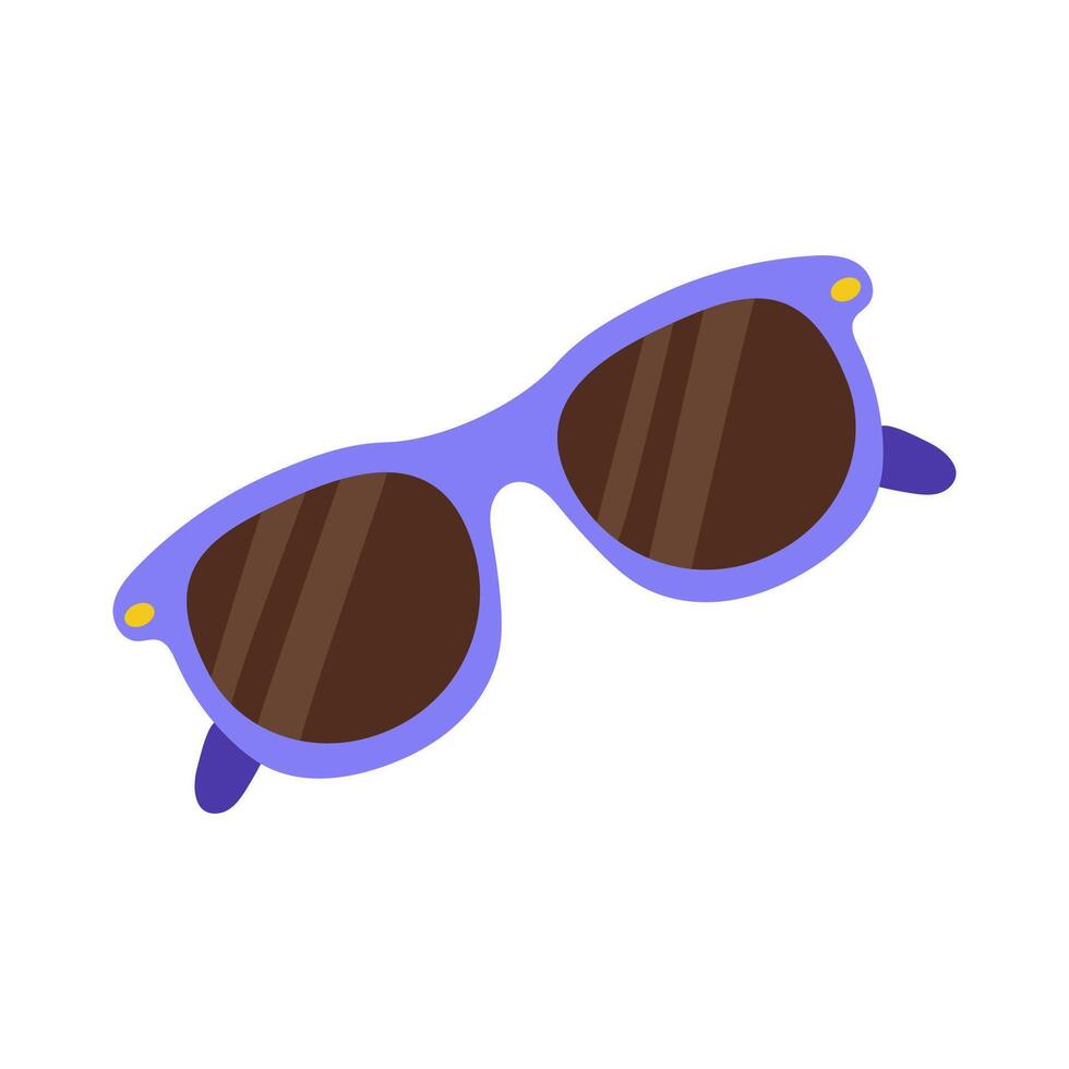 Sunglasses resting on a flat surface during bright daylight outdoors vector