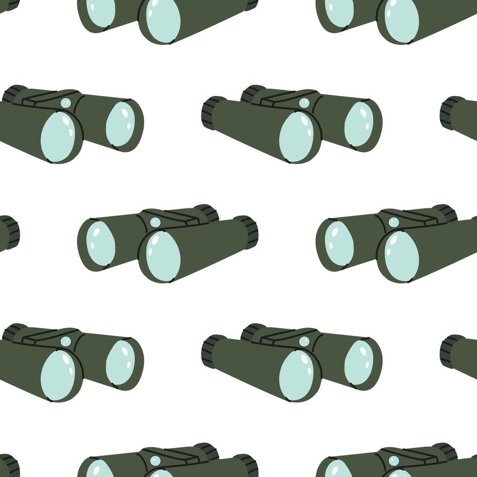 Binocular patterns displayed on white background for nature and exploration themes vector