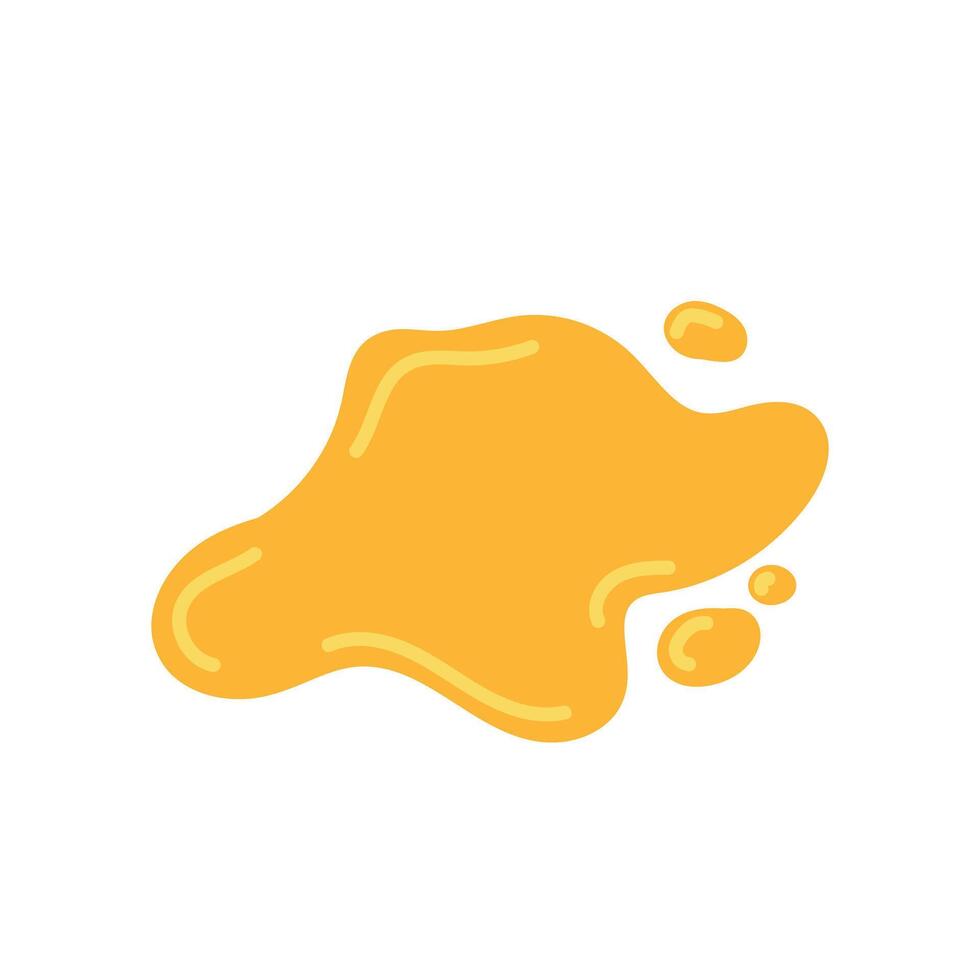Colorful yellow paint splatter on a clean white background creates an artistic effect vector