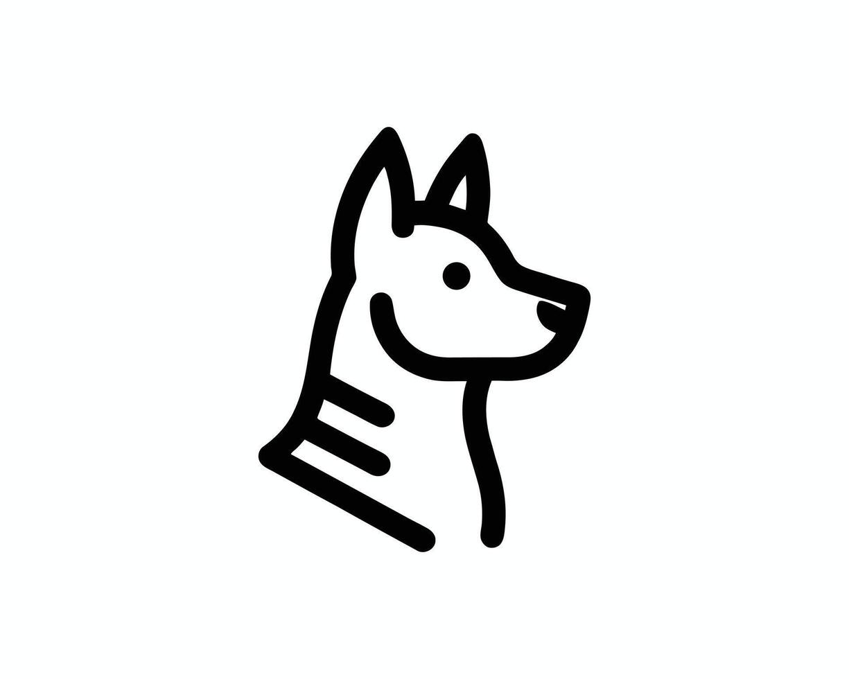 Hand Drawn Line Dog Logos for Friendly Brands vector