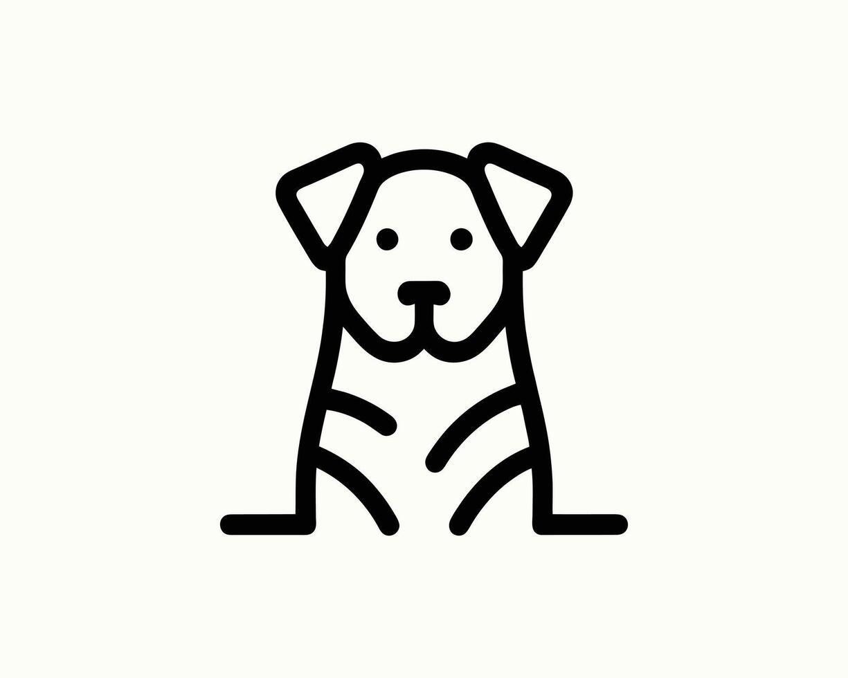 Dog Outline Logo Icon for Digital Use vector