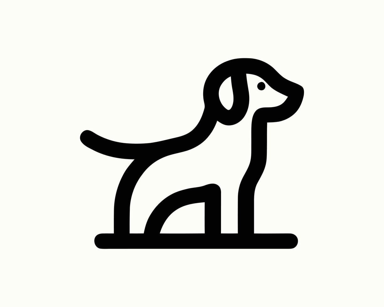 Line Drawing Dog Logos for Simple Branding vector