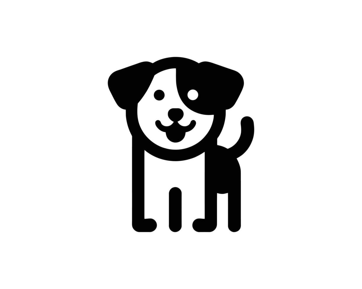 Simple Dog Logo Design with Black and White Contrast vector