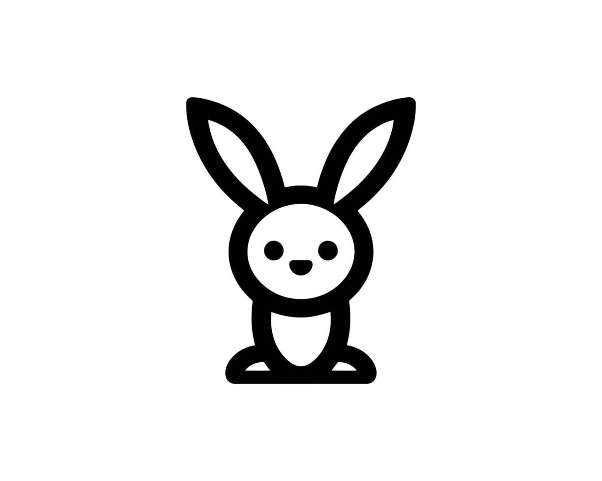 Flat style bunny cartoon icon for kids brand logos vector