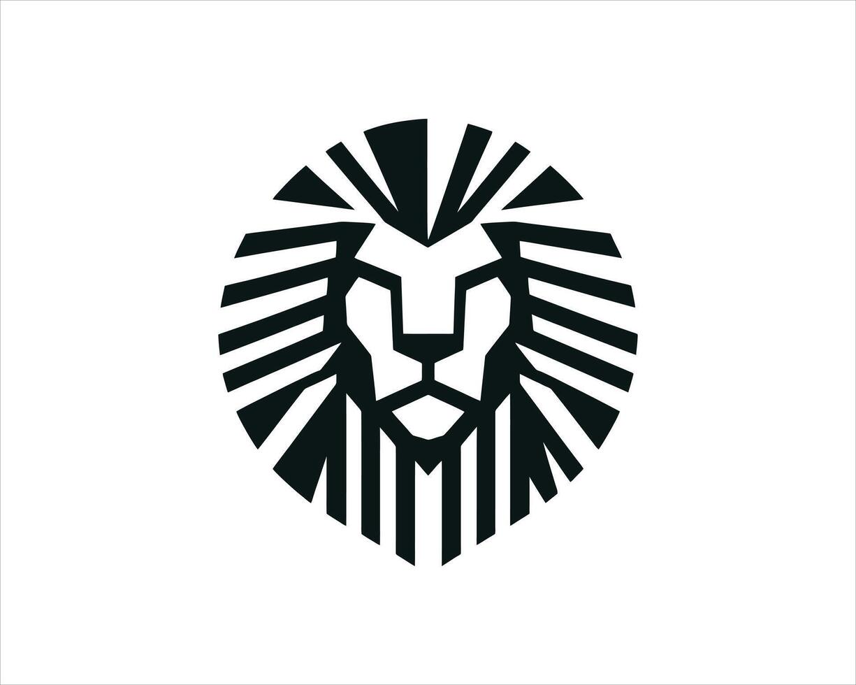 Geometric Lion Head Logo for Modern Branding vector
