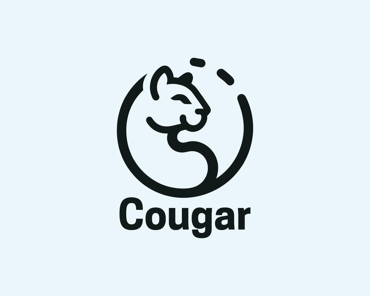 Modern cougar icon design vector