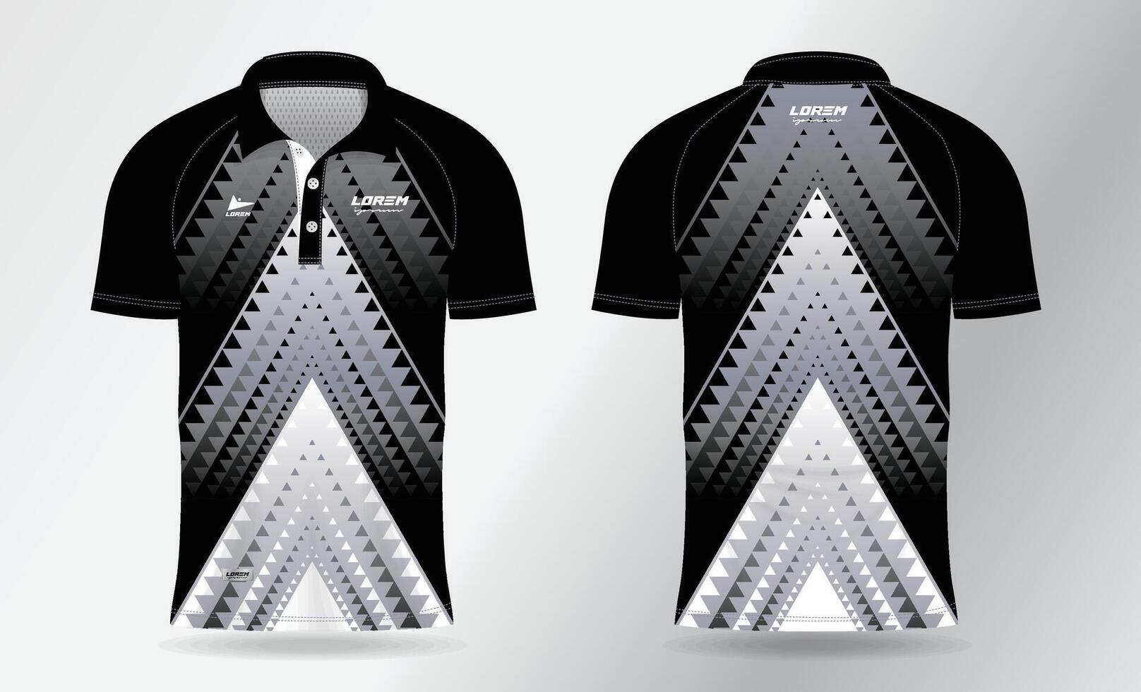 black and white ethnic background for polo jersey sport uniform vector
