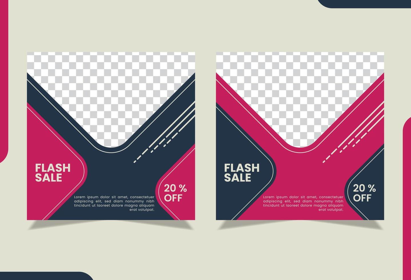 Social Media Post Design Template for Clothing Sales Promotion. vector