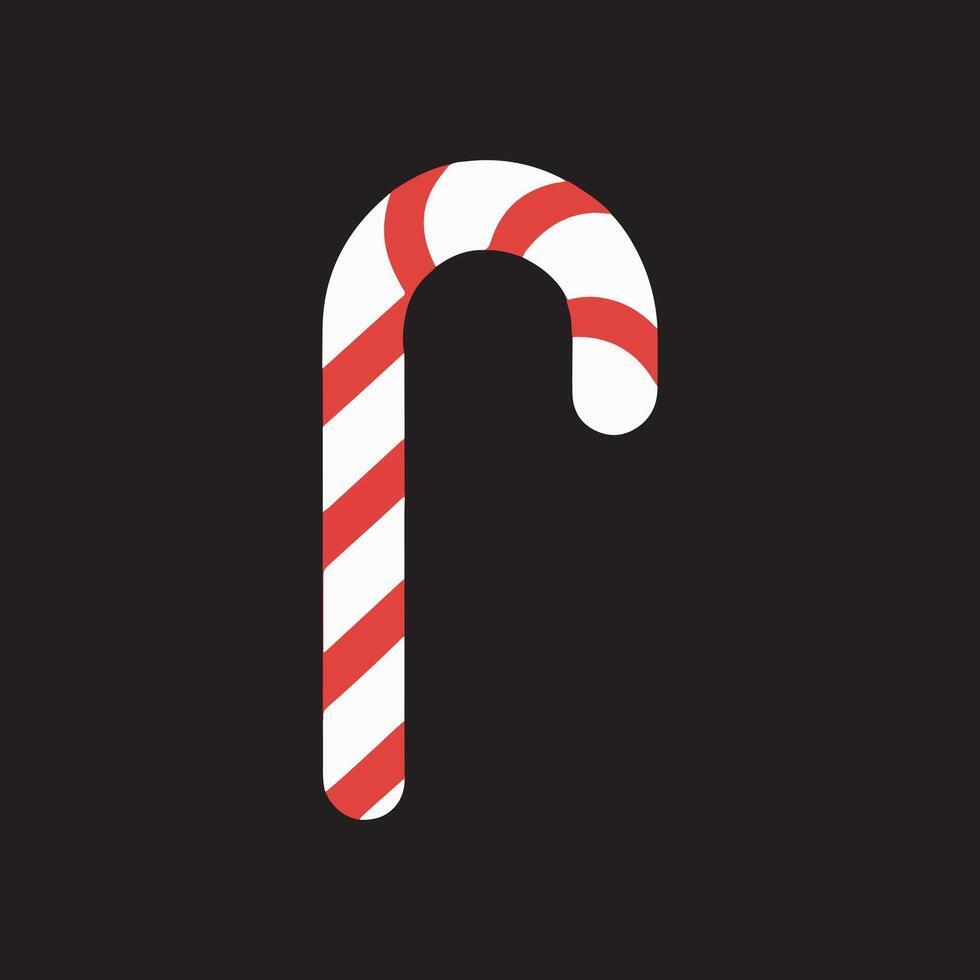 candy cane minimalist design vector