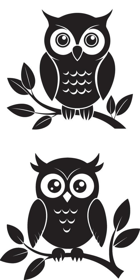stylized owl design vector