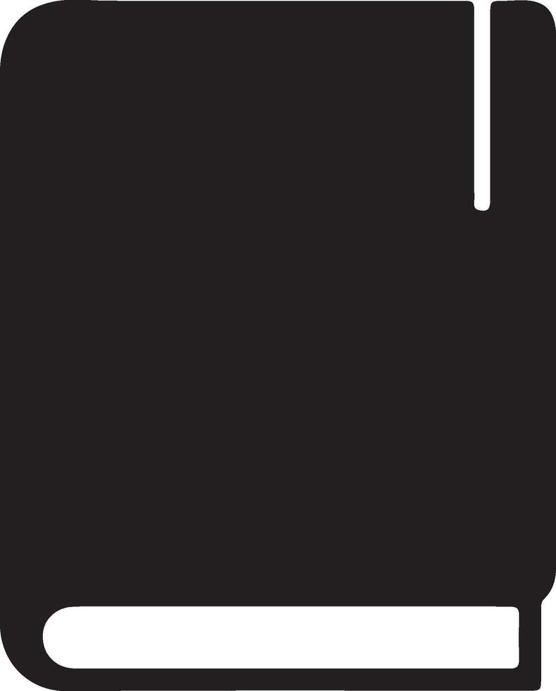 Minimalist black book icon vector