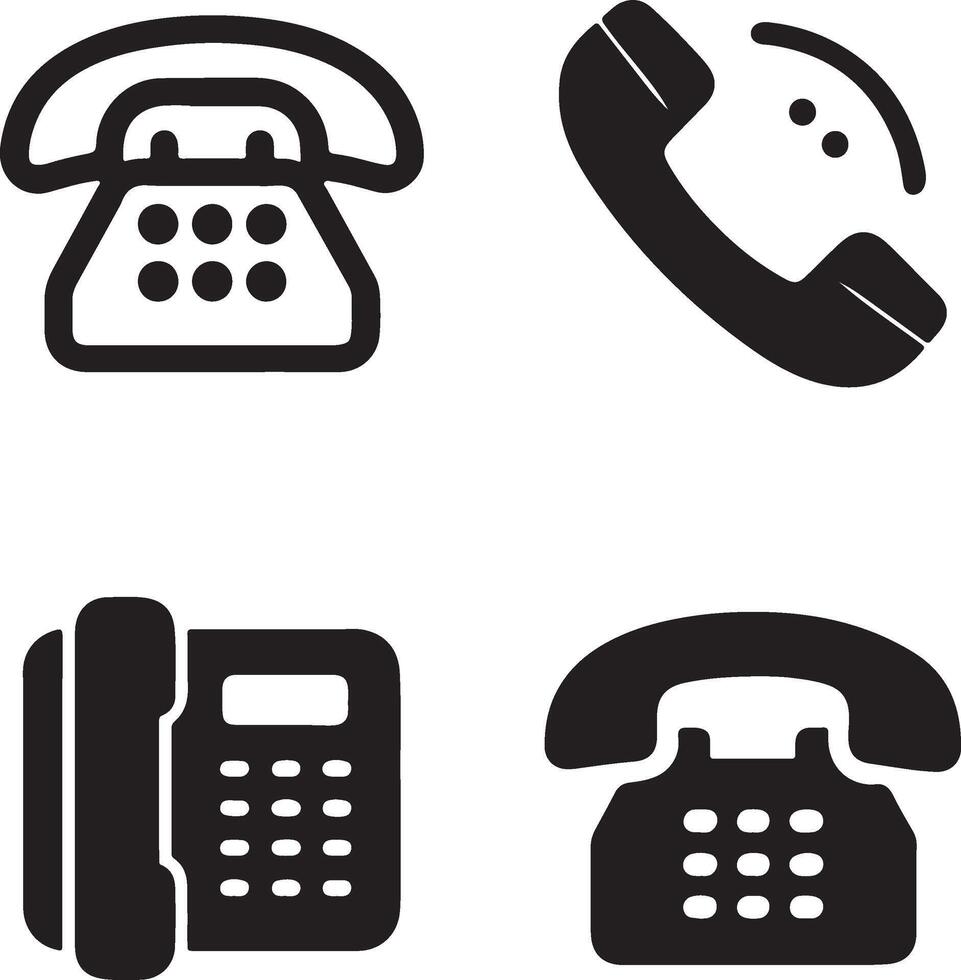 Minimalist phone icons vector