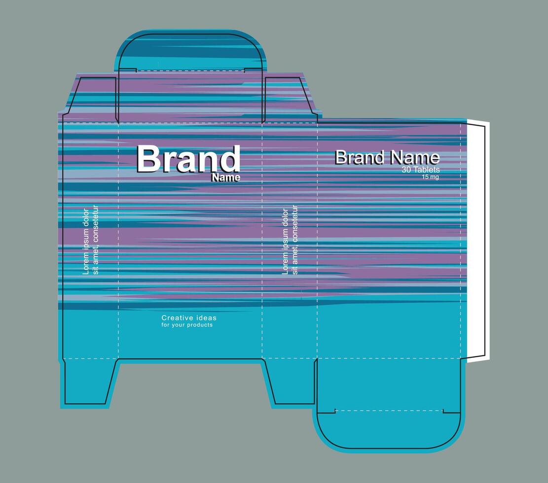 Abstract design for packaging box concept vector