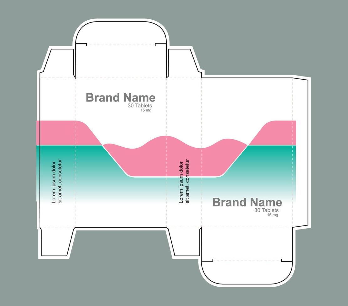 Abstract real size packaging design concept vector
