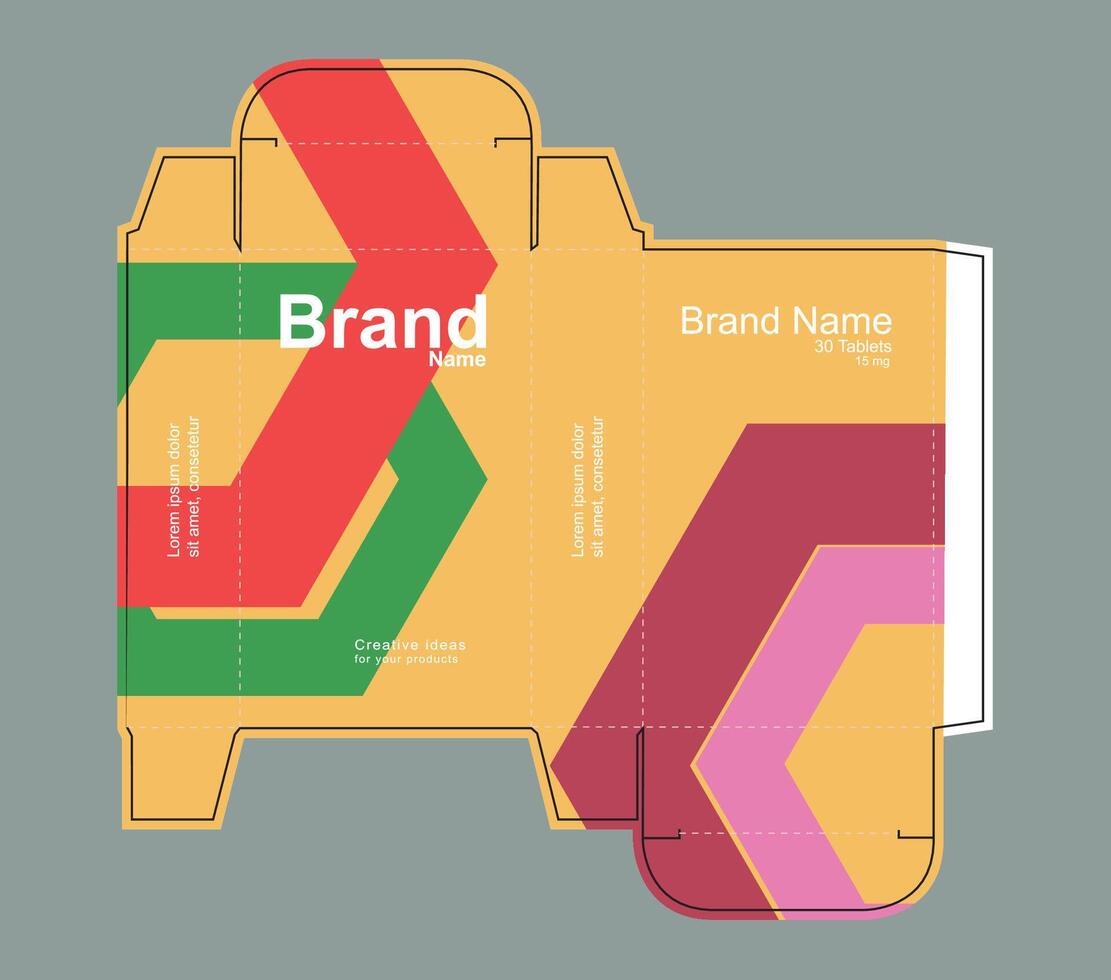 Abstract hexagonal shapes packaging design concept vector