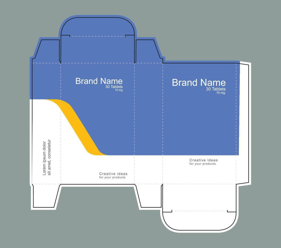 Abstract drug box concept vector