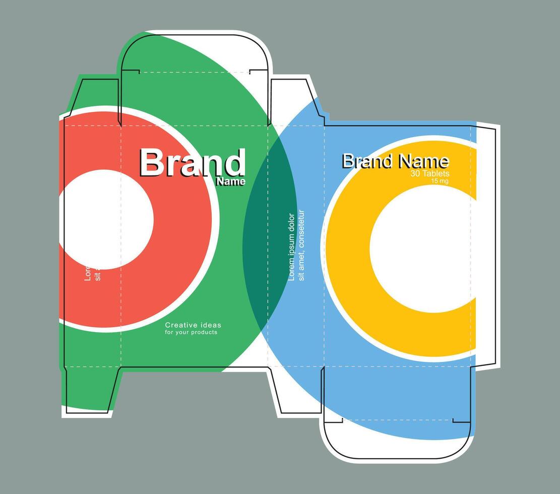 Abstract colorful design for medical packaging concept vector
