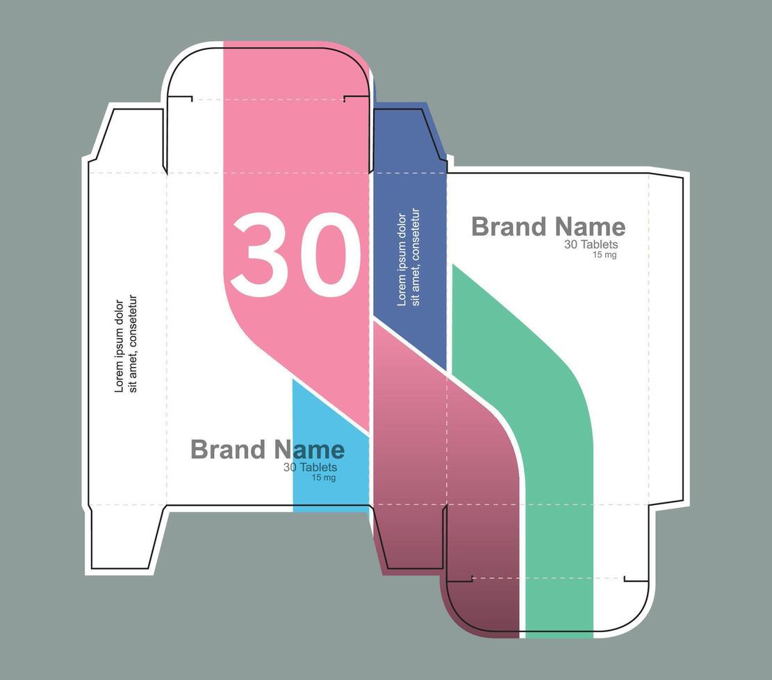 Abstract shapes on packaging concept vector
