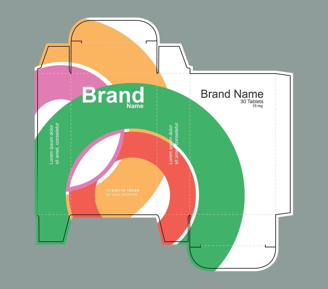 Abstract circles design for medical packaging concept vector