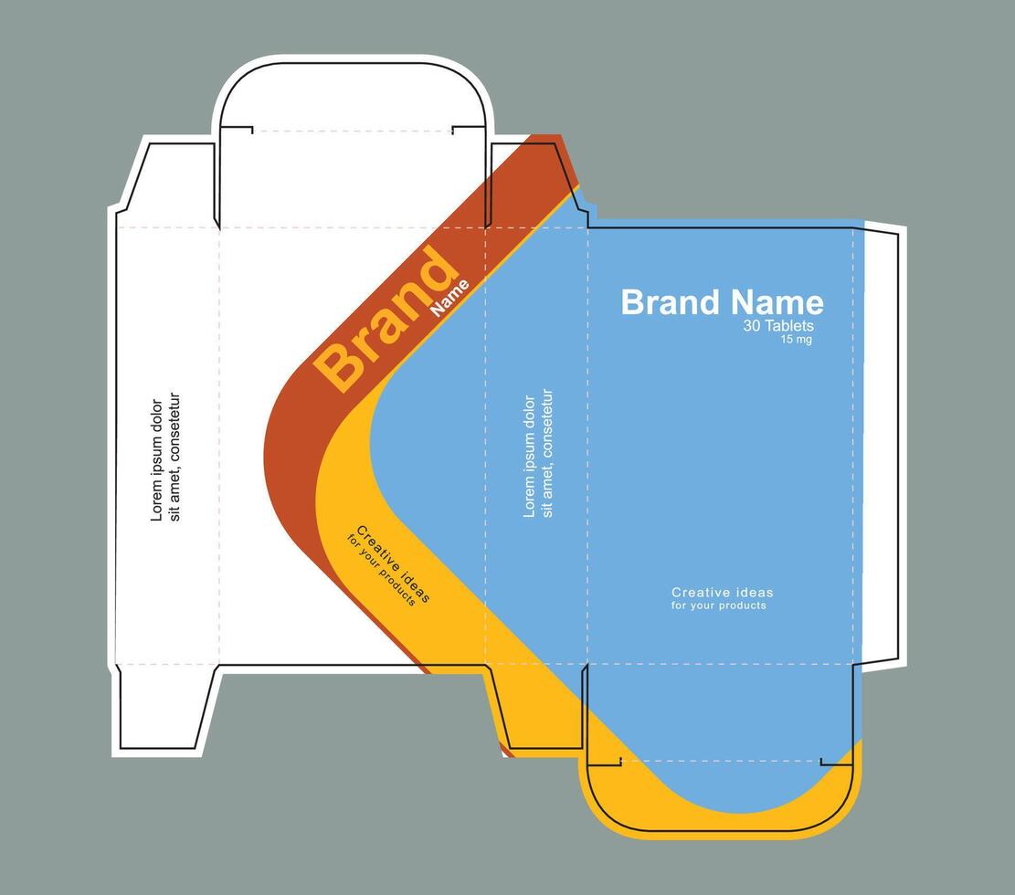 Abstract simple packaging design concept vector