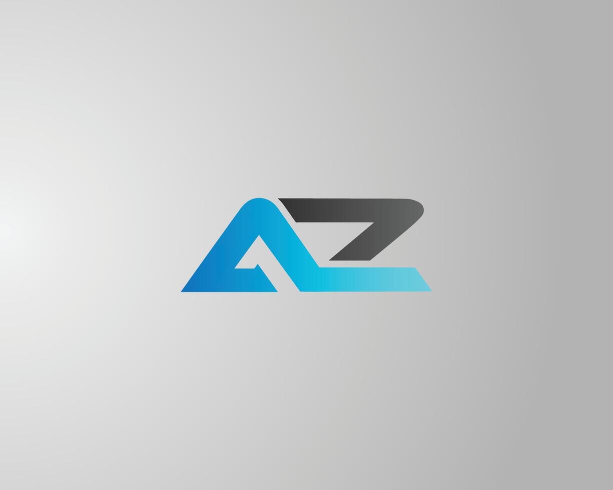 Abstract AZ Initial Letter Logo Design Elegant Modern Template. vector