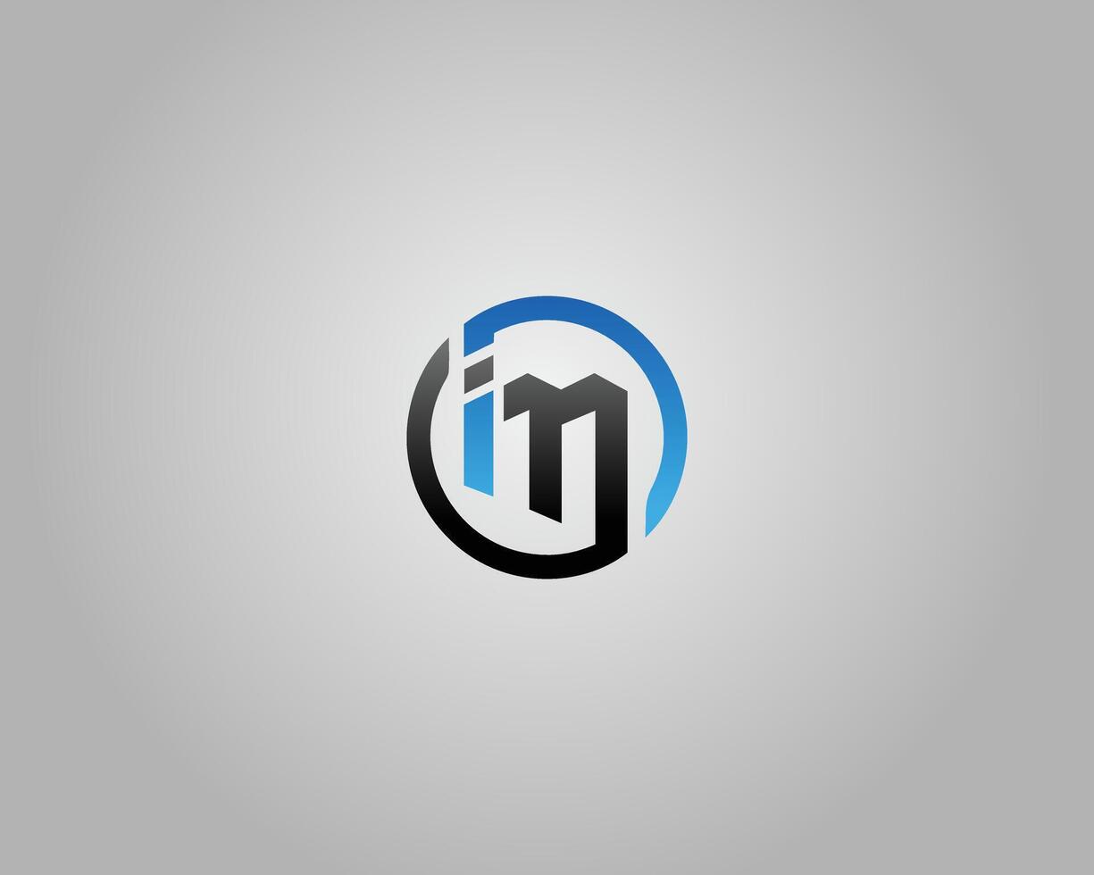 Abstract Letter Mi or iM Logo Design Modern Template. vector