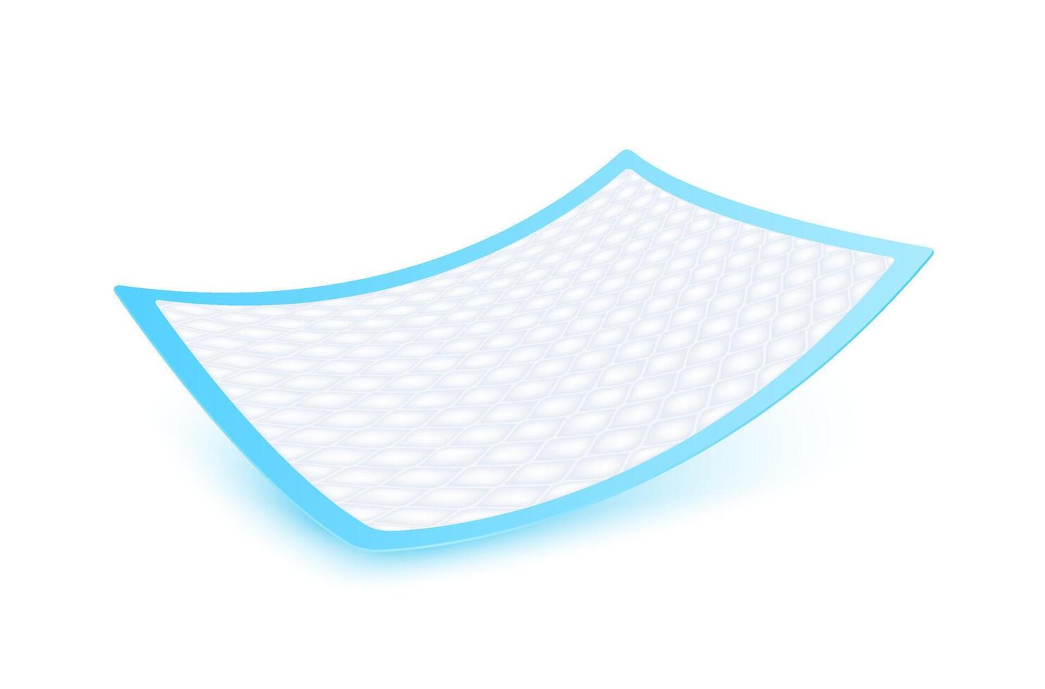 Disposable close up. For elderly and bedridden people with urinary incontinence. Diaper pads soft protection and convenient. vector