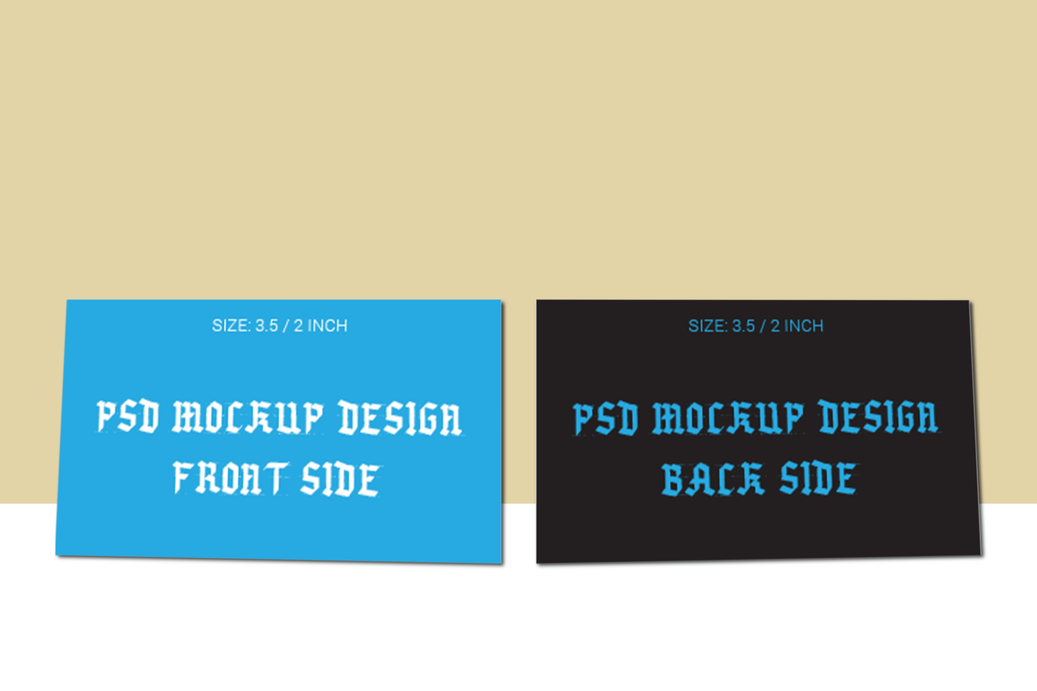 Gracious Double Side Business Card Flash Card Gift Card Visiting Card and Thank You Cards Mockup File psd