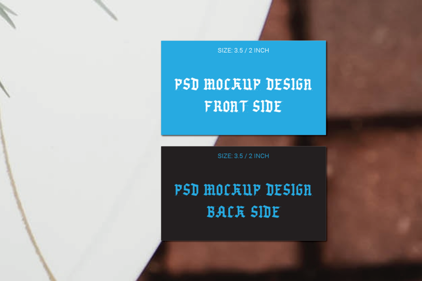 Trailblazing Double Side Business Cards Flash Cards Gift Cards Visiting Cards or Thank You Cards Mockup File psd