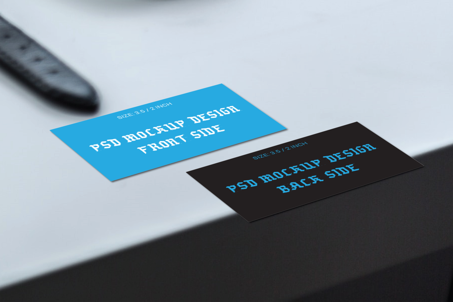Rare Double Side Business Cards Flash Cards Gift Cards Visiting Cards And Thank You Card Mockup File psd