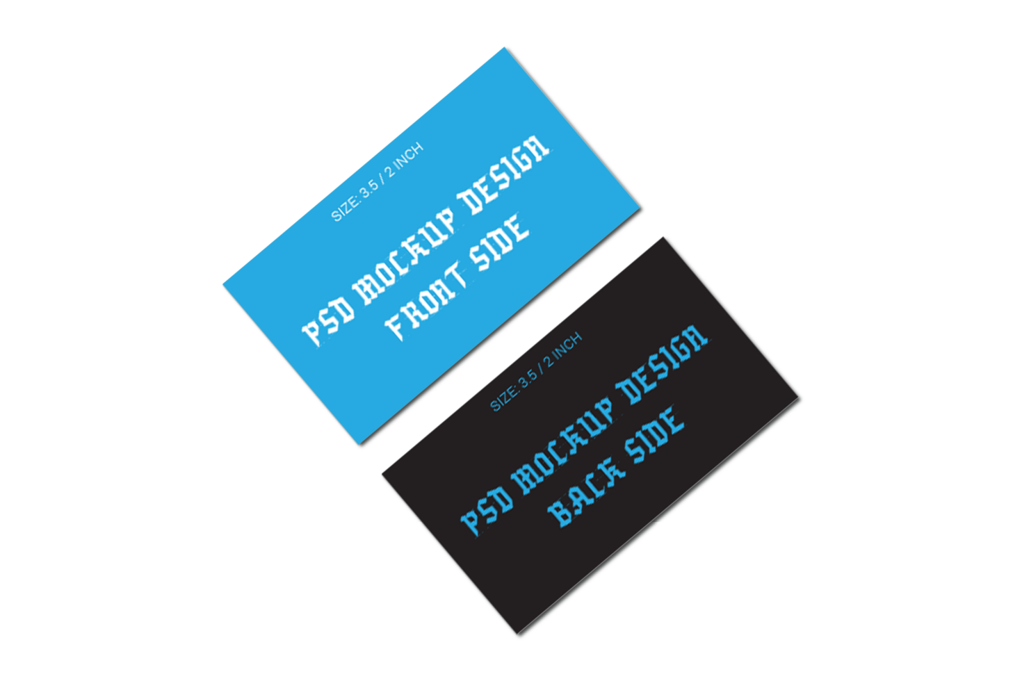 Heroic Double Side Business Card Flash Card Gift Card Visiting Card and Thank You Card Mockup File psd