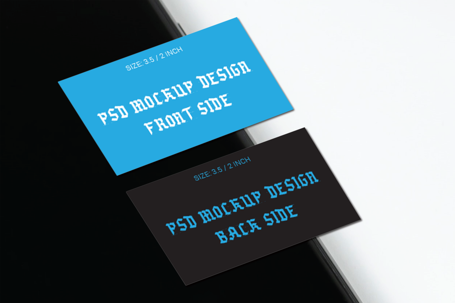 High end Double Side Business Card Flash Card Gift Cards Visiting Card and Thank You Card Mockup File psd