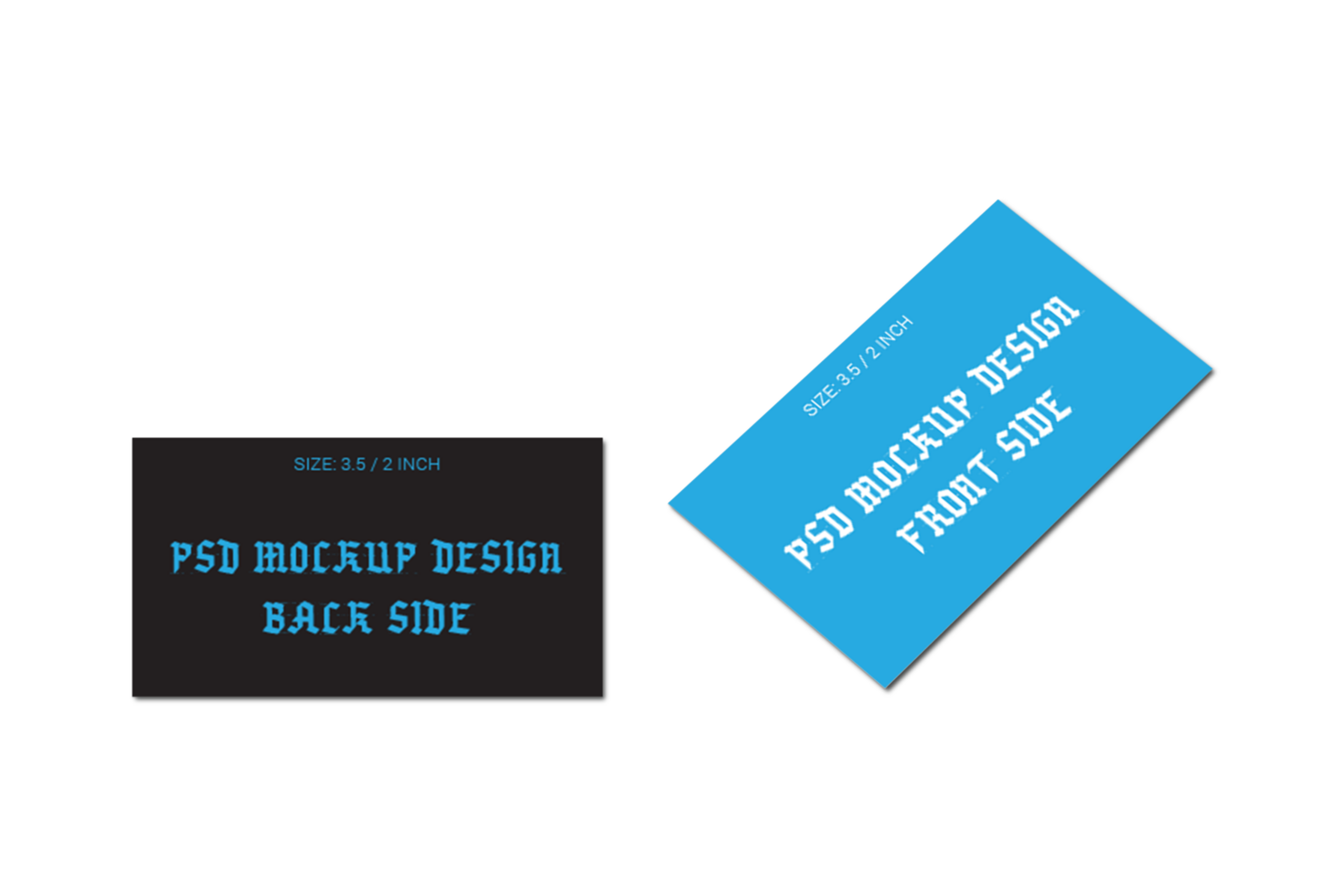 High end Double Side Business Card Flash Card Gift Cards Visiting Card or Thank You Card Mockup File psd