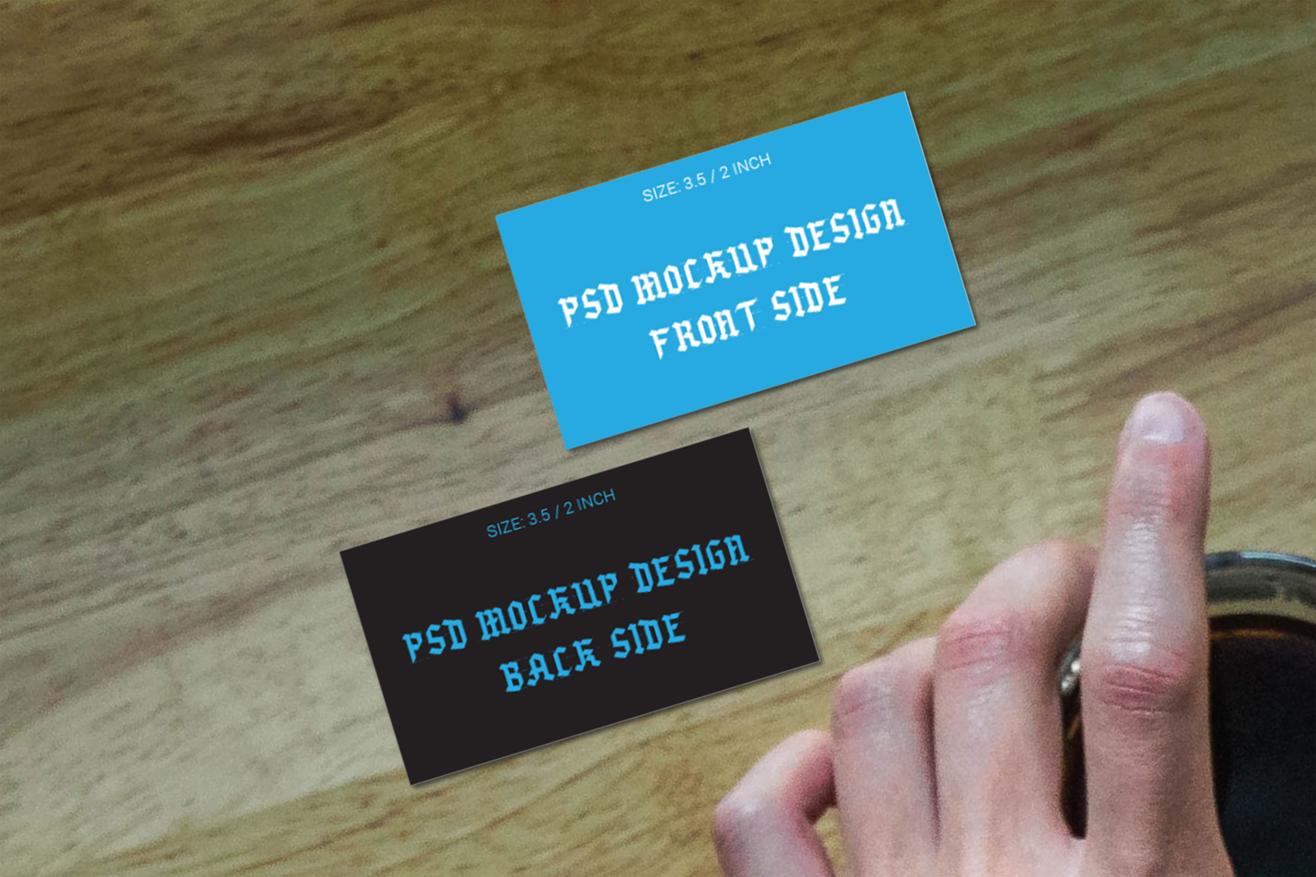 World class Double Side Business Card Flash Card Gift Card Visiting Card And Thank You Card Mockup File psd