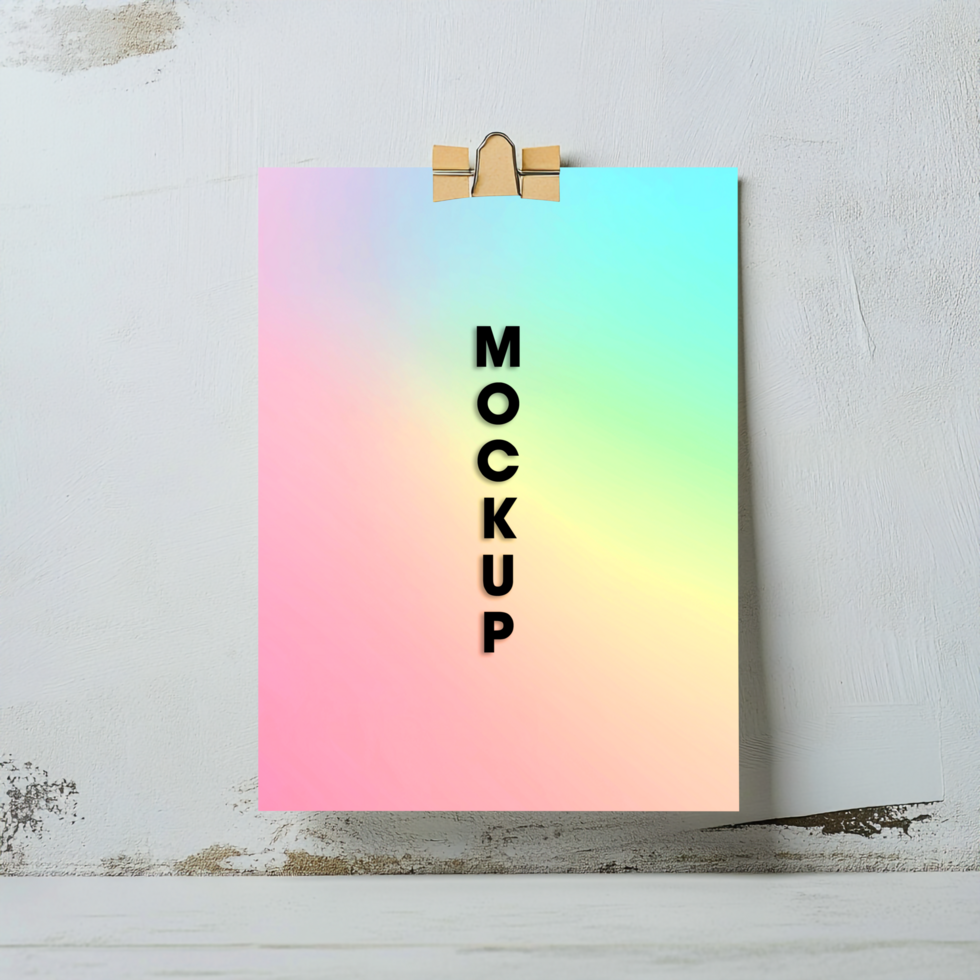 Gradient Pastel Rainbow Background Mockup for Branding Design psd