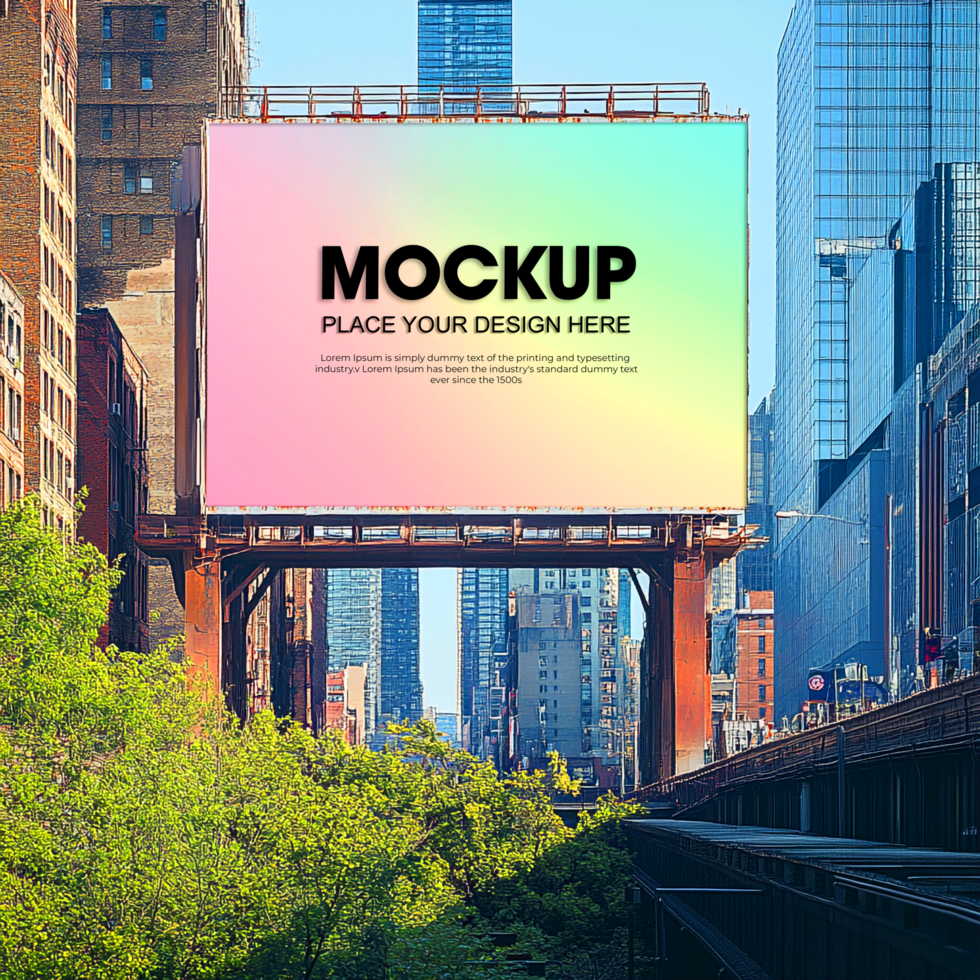 City Background Billboard Display Template psd