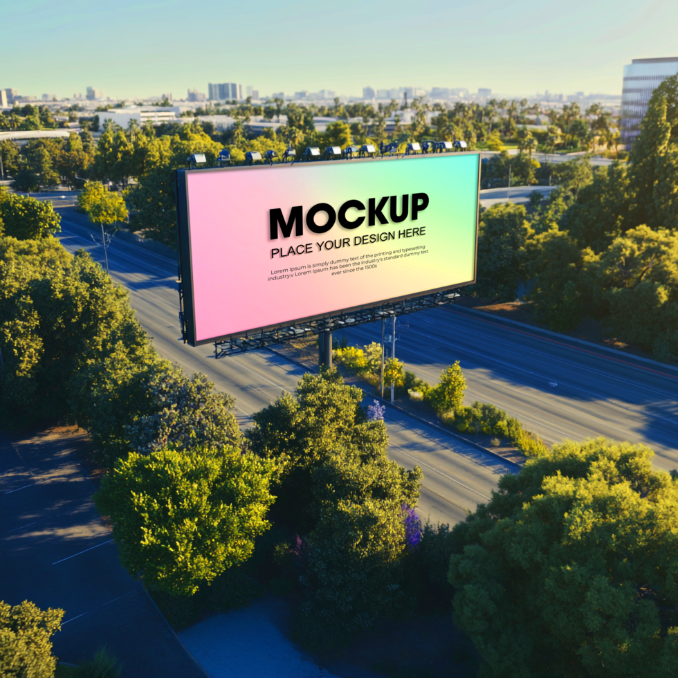 Advertising Billboard Mockup for Outdoor Use psd