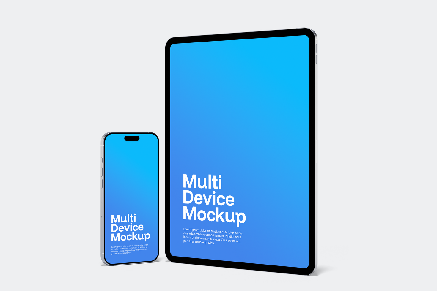 Multi Device Tablet and Phone Screen Mockup psd